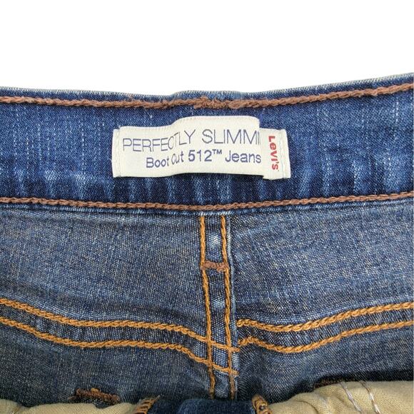 LEVI'S 512 Perfectly Slimming Boot Cut Jeans - Size 10 Short - Picture 5 of 7